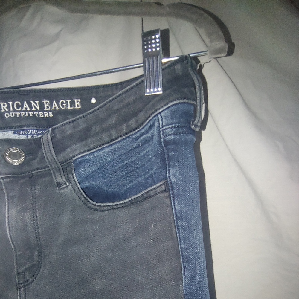 Black Front & Demin Back Skinny Jeans
